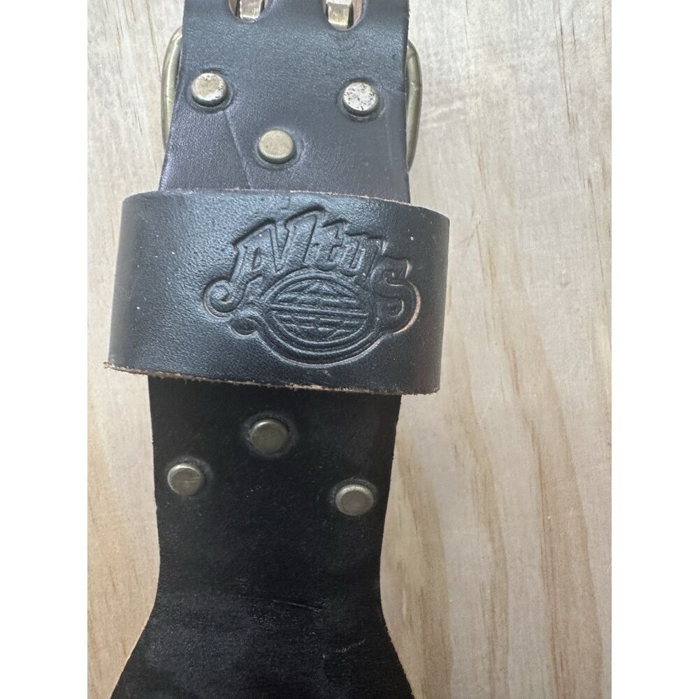 Altus Weight Lifting Belt Old School Genuine Leather Black Medium (28-34) - Picture 3 of 4